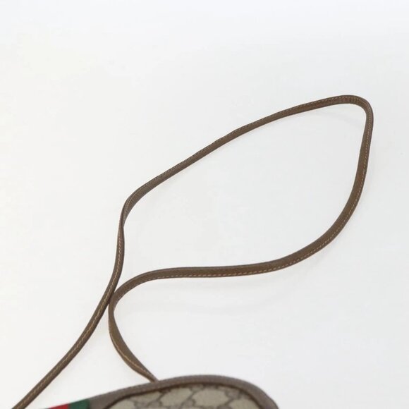 GUCCI GG Supreme Web Sherry Line Bag PVC Beige Gold 904 02 047 Auth 157639 - Picture 9 of 16